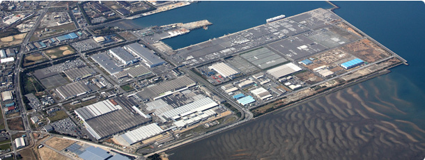 日産自動車九州工場の空撮